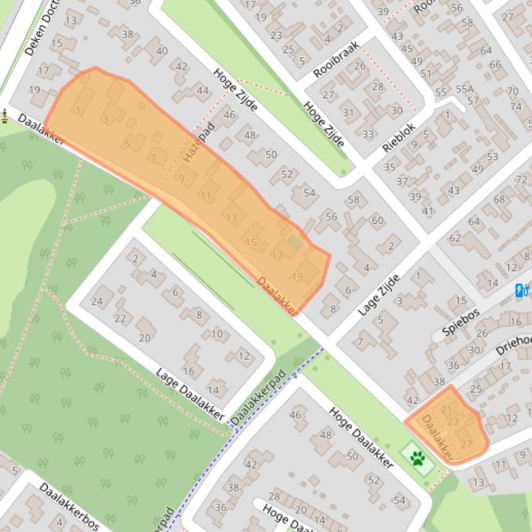 Kaart van postcodegebied 4854AC.