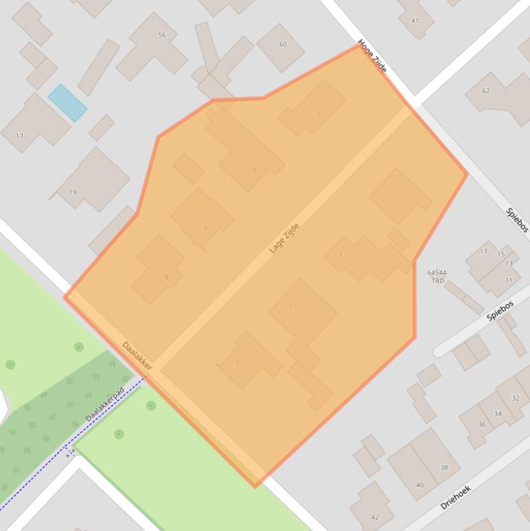 Kaart van postcodegebied 4854AD.