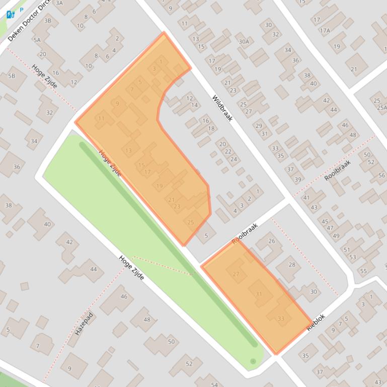 Kaart van postcodegebied 4854AE.