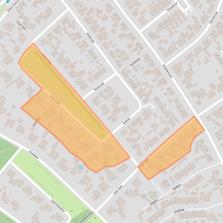 Kaart van postcodegebied 4854AJ.