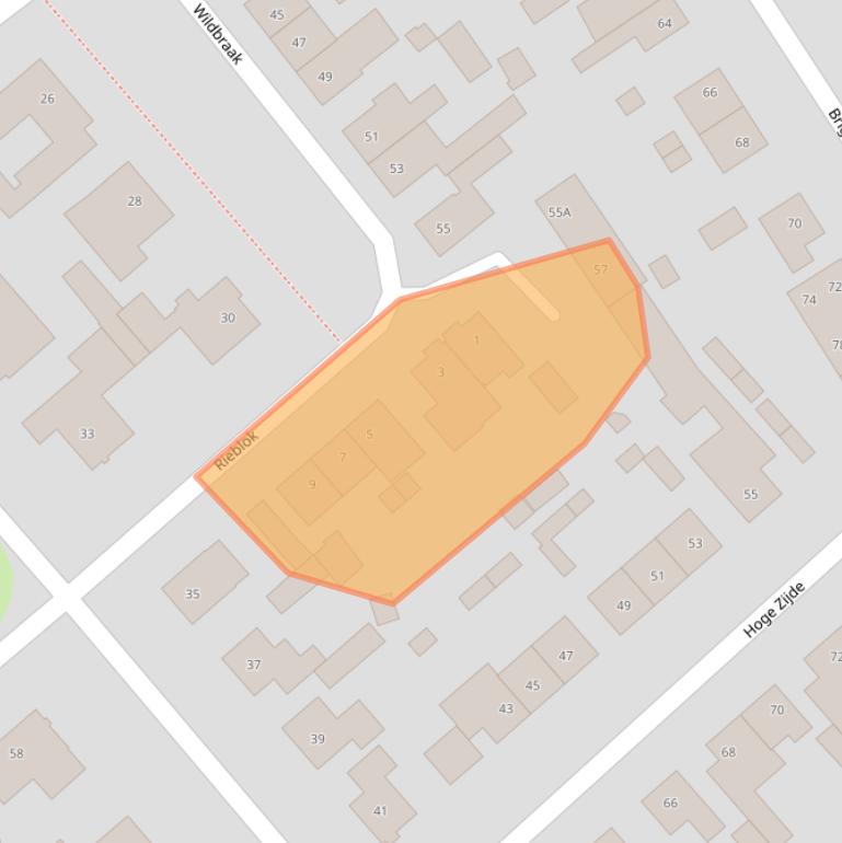 Kaart van postcodegebied 4854AK.