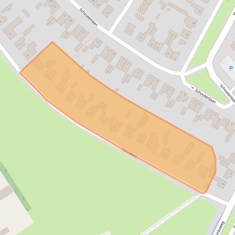 Kaart van postcodegebied 4854AR.