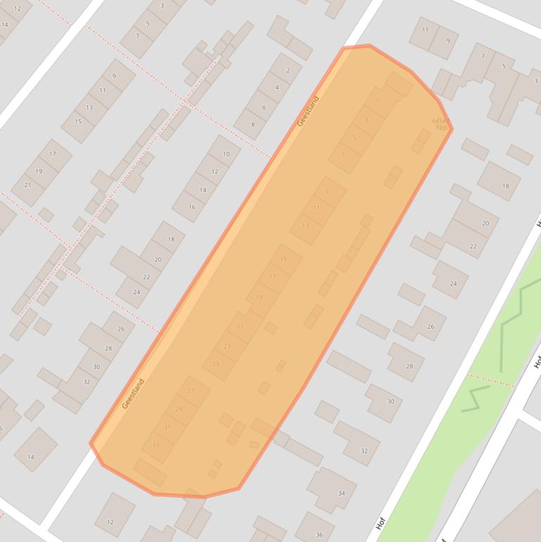 Kaart van postcodegebied 4854BE.