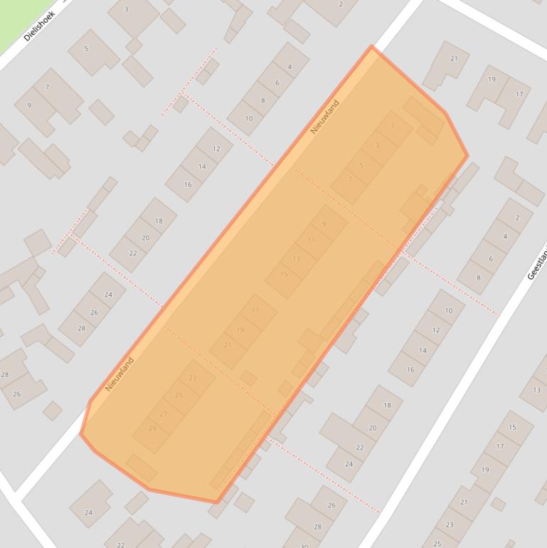 Kaart van postcodegebied 4854BH.