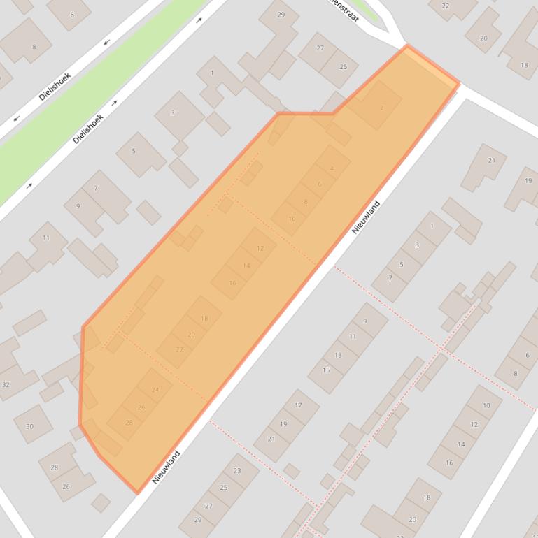 Kaart van postcodegebied 4854BJ.