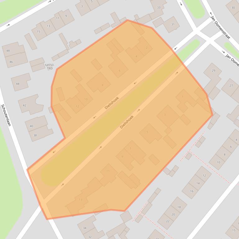 Kaart van postcodegebied 4854BK.