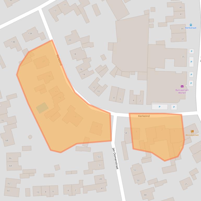 Kaart van postcodegebied 4854BN.