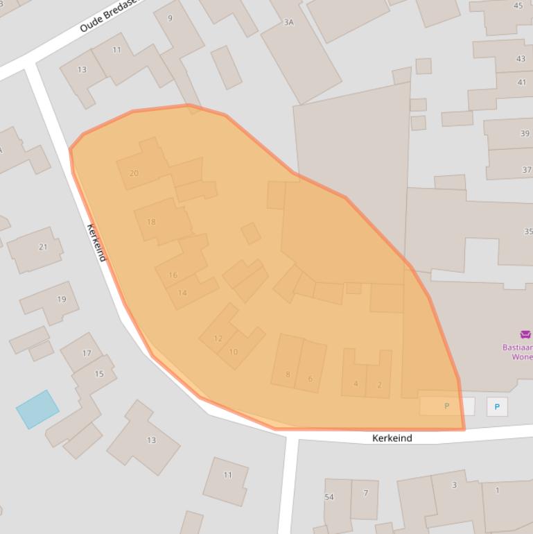 Kaart van postcodegebied 4854BP.