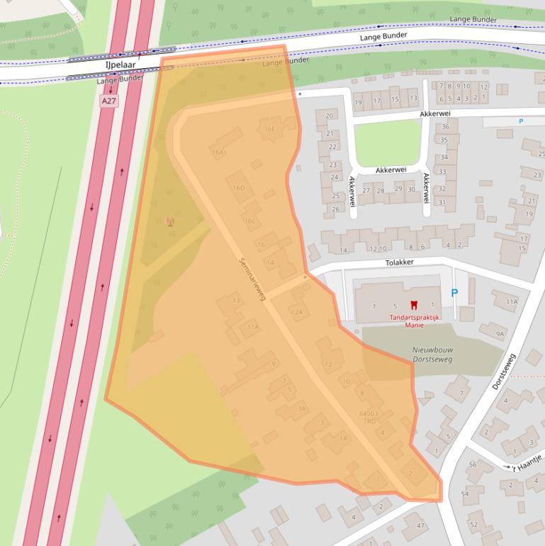 Kaart van postcodegebied 4854CA.