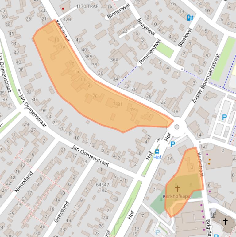 Kaart van postcodegebied 4854CC.