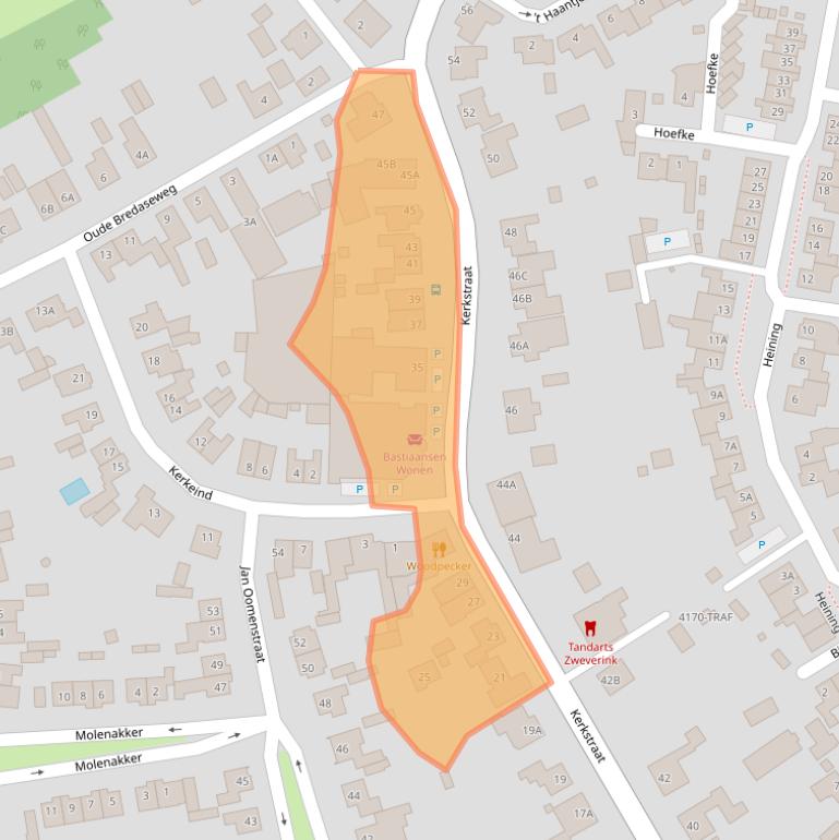 Kaart van postcodegebied 4854CD.