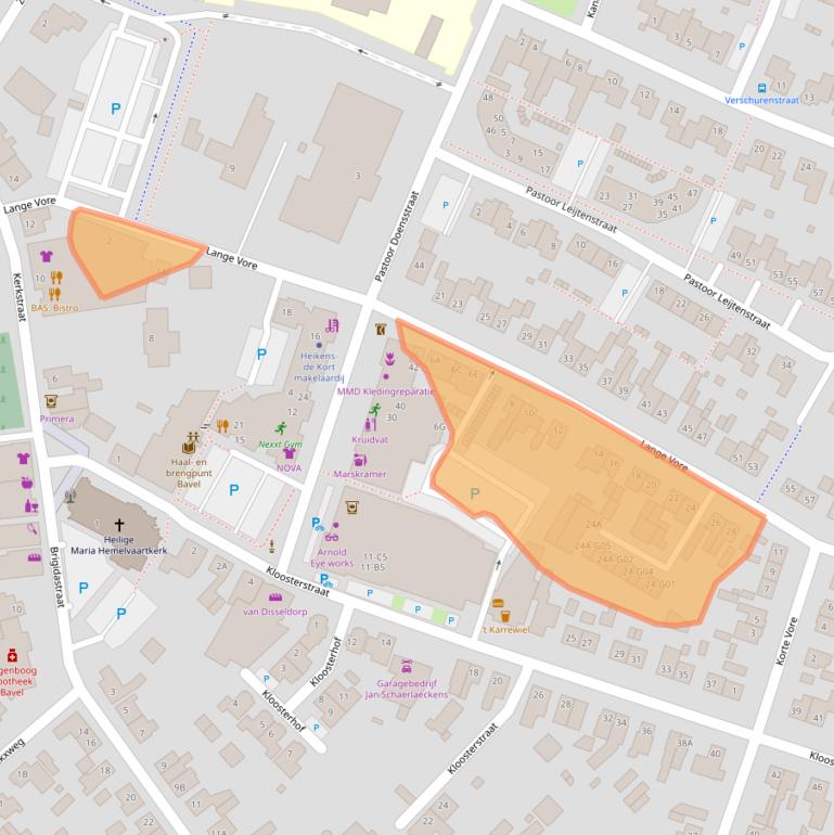 Kaart van postcodegebied 4854CJ.