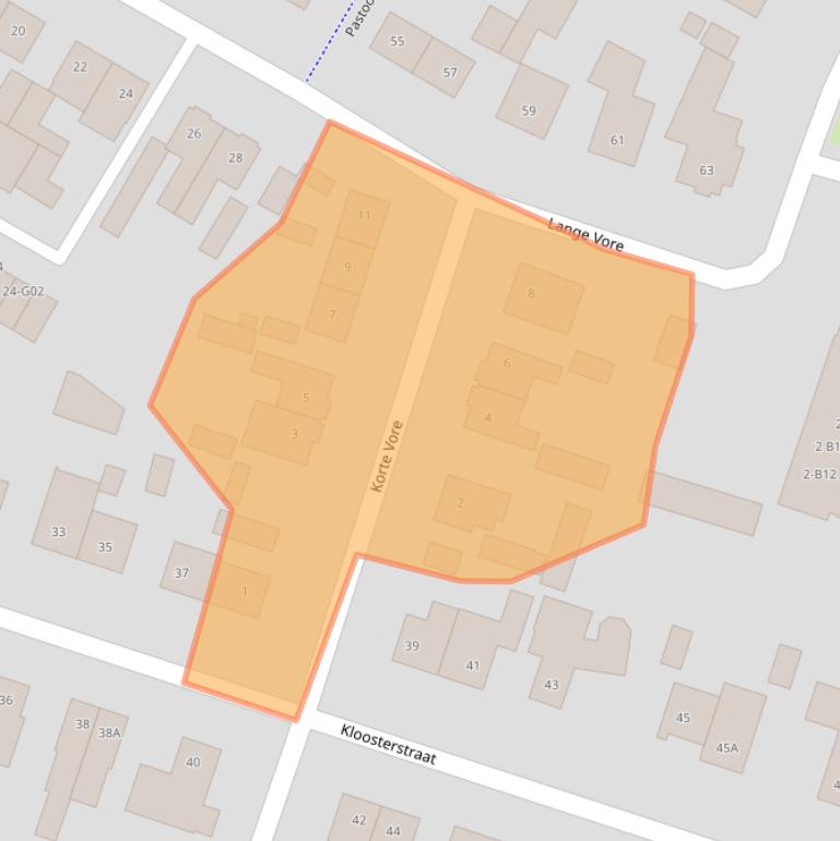 Kaart van postcodegebied 4854CK.