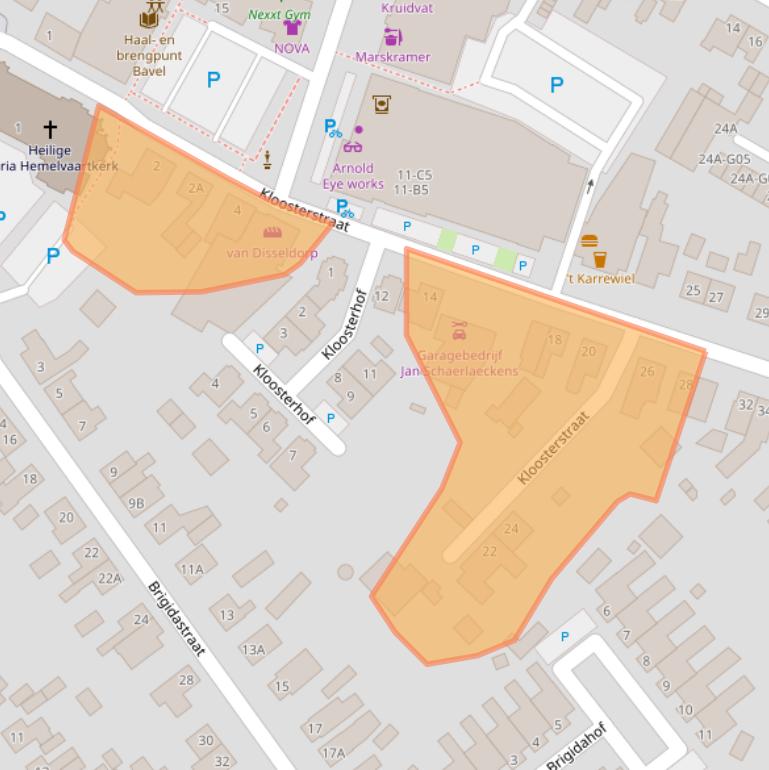 Kaart van postcodegebied 4854CM.