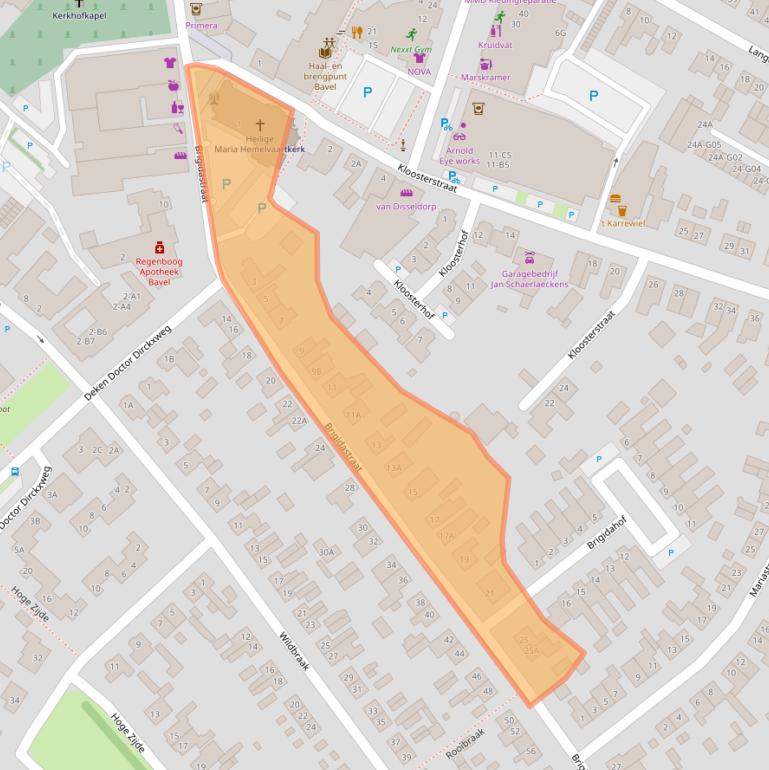 Kaart van postcodegebied 4854CR.