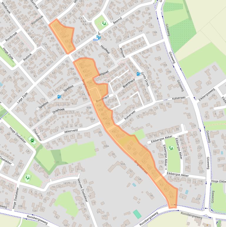 Kaart van postcodegebied 4854CS.