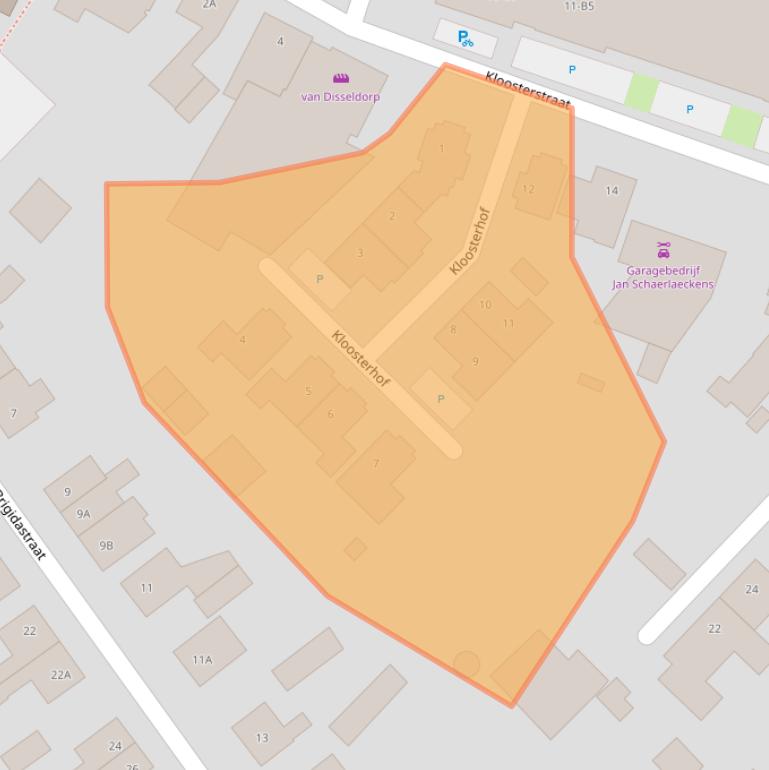 Kaart van postcodegebied 4854CX.