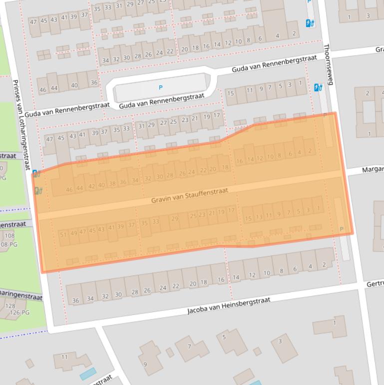 Kaart van postcodegebied 4854EL.
