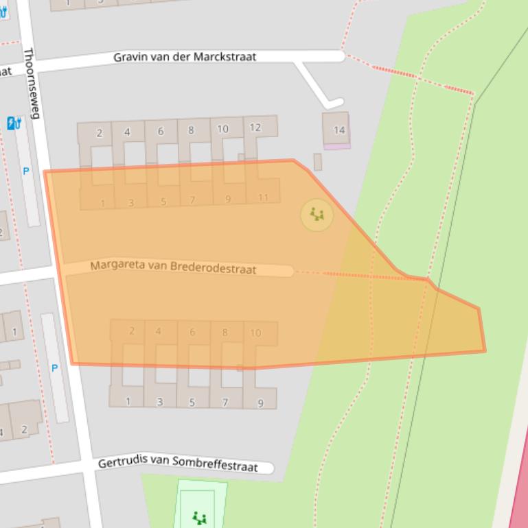 Kaart van postcodegebied 4854EM.