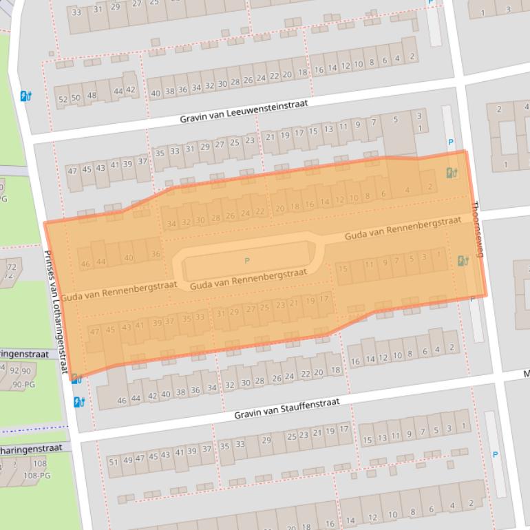 Kaart van postcodegebied 4854EN.