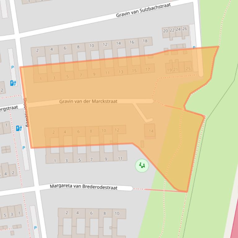 Kaart van postcodegebied 4854ES.