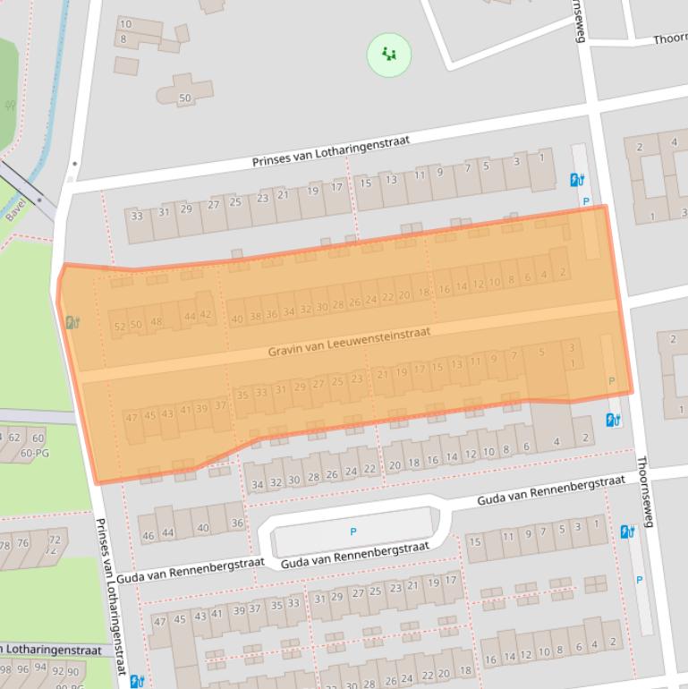 Kaart van postcodegebied 4854ET.