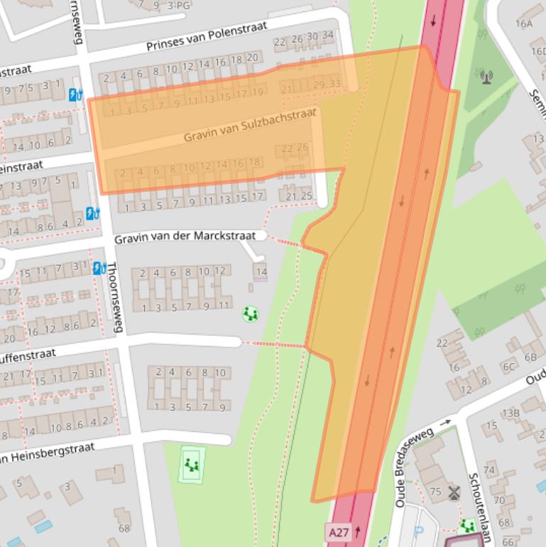 Kaart van postcodegebied 4854EV.