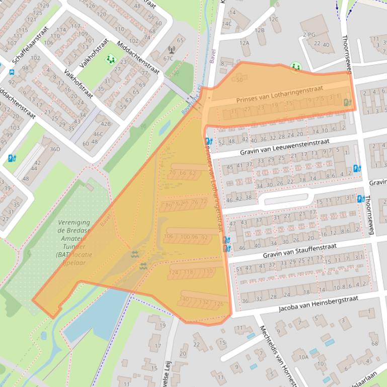 Kaart van postcodegebied 4854EW.