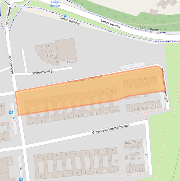 Kaart van postcodegebied 4854EX.