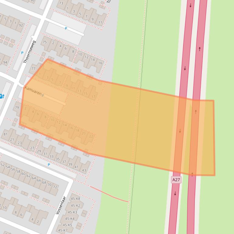 Kaart van postcodegebied 4854GD.