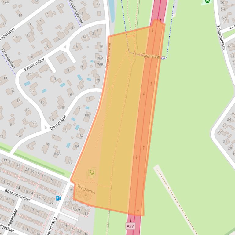 Kaart van postcodegebied 4854GG.