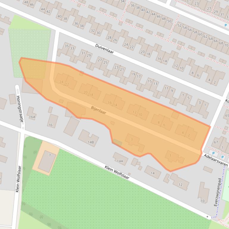 Kaart van postcodegebied 4854GJ.