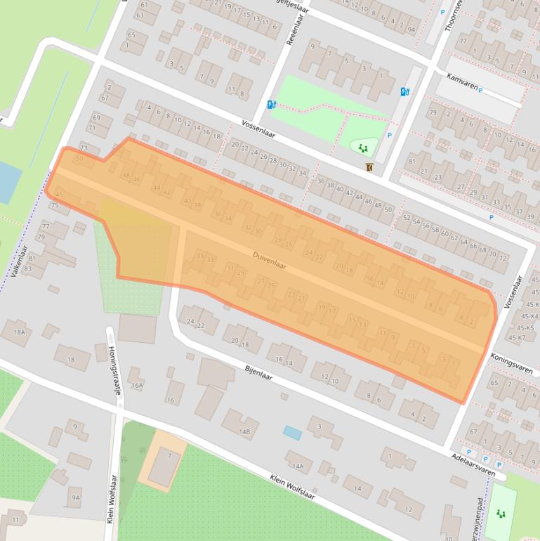 Kaart van postcodegebied 4854GK.