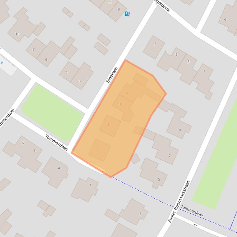 Kaart van postcodegebied 4854KA.