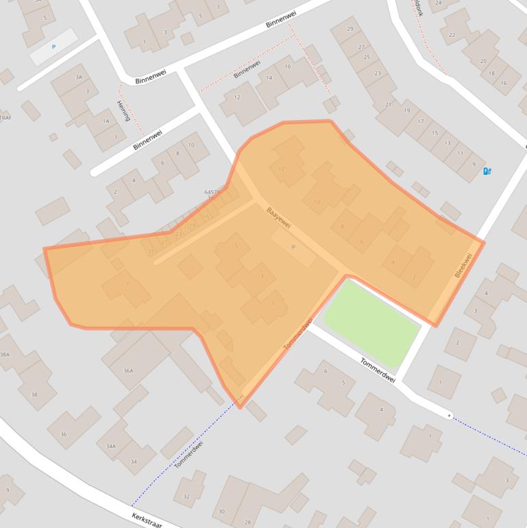 Kaart van postcodegebied 4854KC.