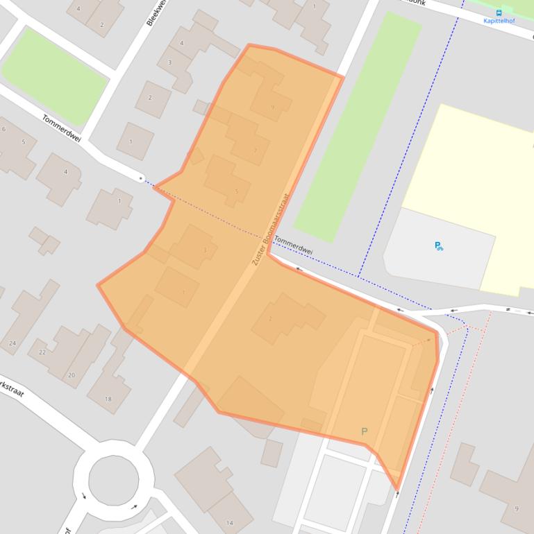 Kaart van postcodegebied 4854KE.