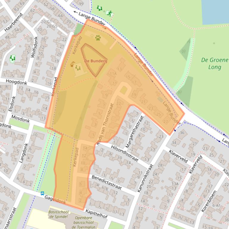 Kaart van postcodegebied 4854KG.