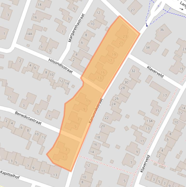 Kaart van postcodegebied 4854KJ.