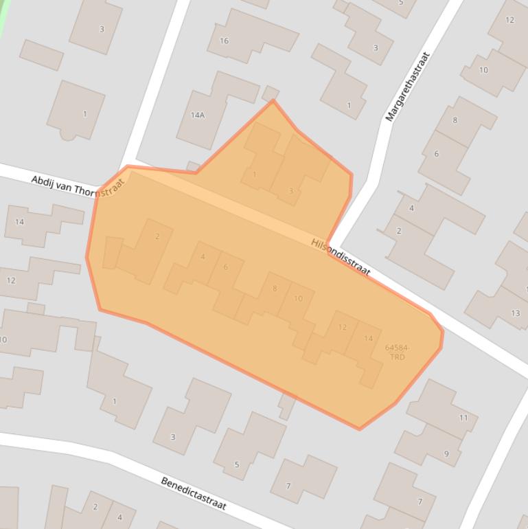 Kaart van postcodegebied 4854KM.
