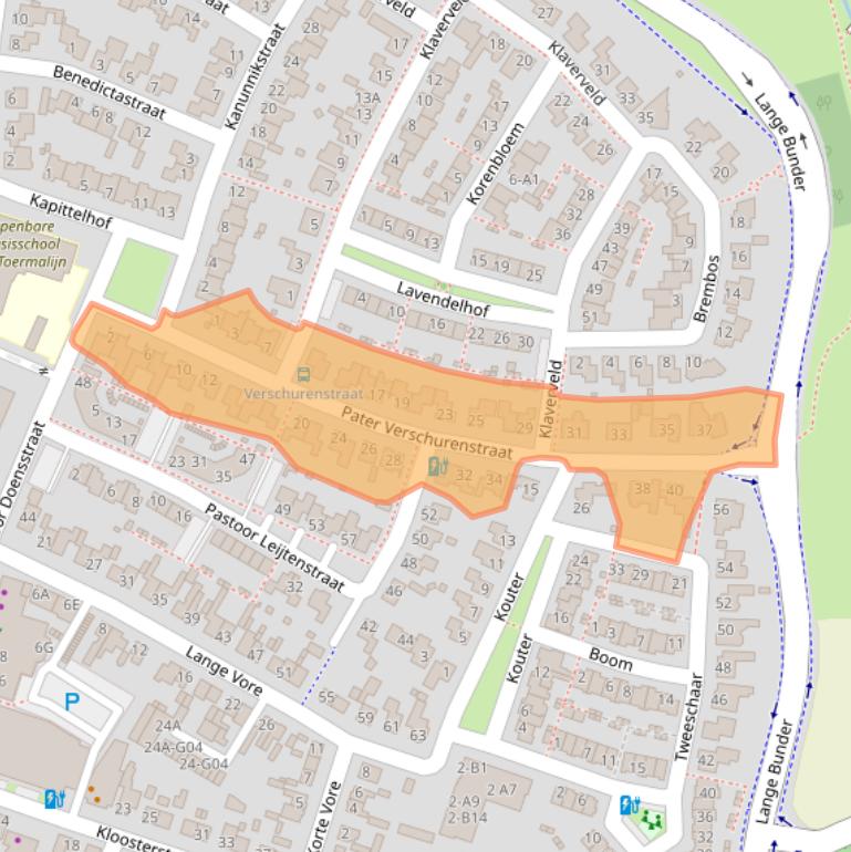 Kaart van postcodegebied 4854KN.