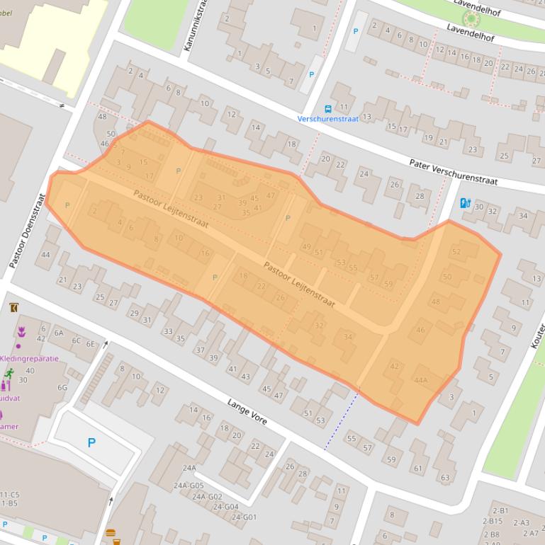 Kaart van postcodegebied 4854KP.