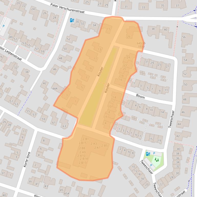Kaart van postcodegebied 4854KS.
