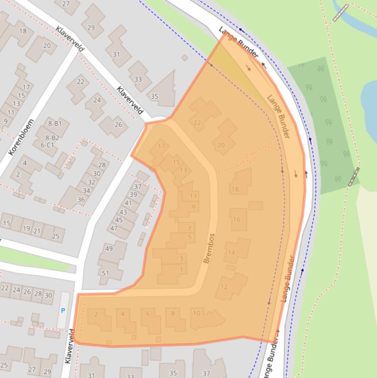 Kaart van postcodegebied 4854KZ.