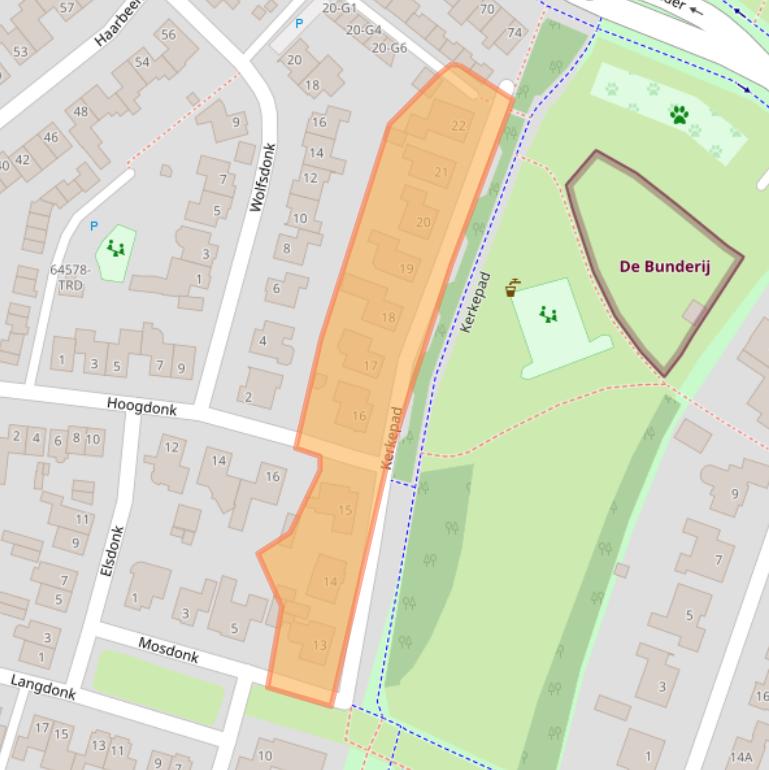 Kaart van postcodegebied 4854LA.