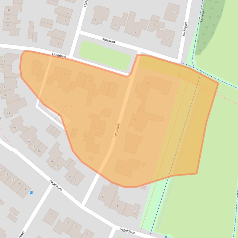 Kaart van postcodegebied 4854LD.
