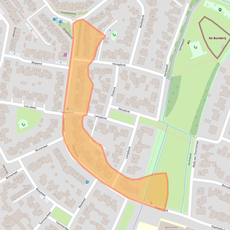 Kaart van postcodegebied 4854LH.