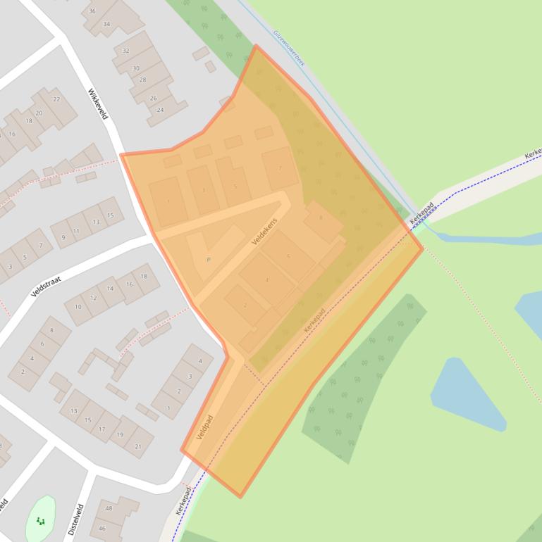 Kaart van postcodegebied 4854LK.