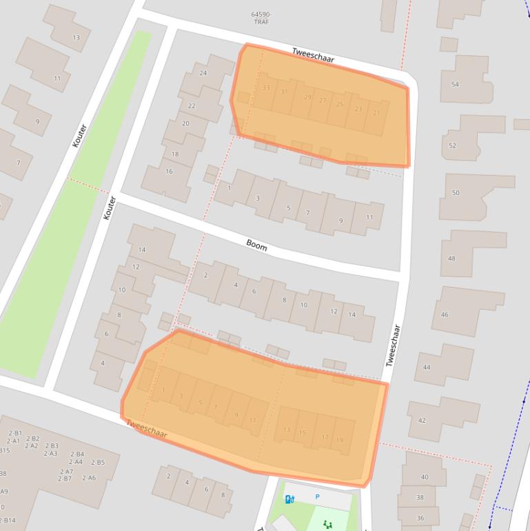 Kaart van postcodegebied 4854LZ.