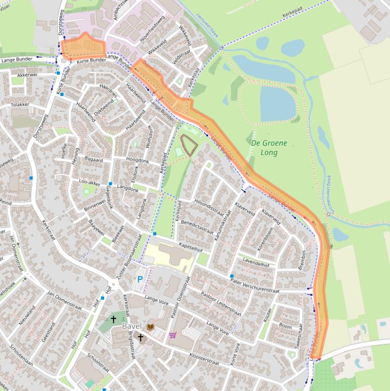 Kaart van postcodegebied 4854MB.