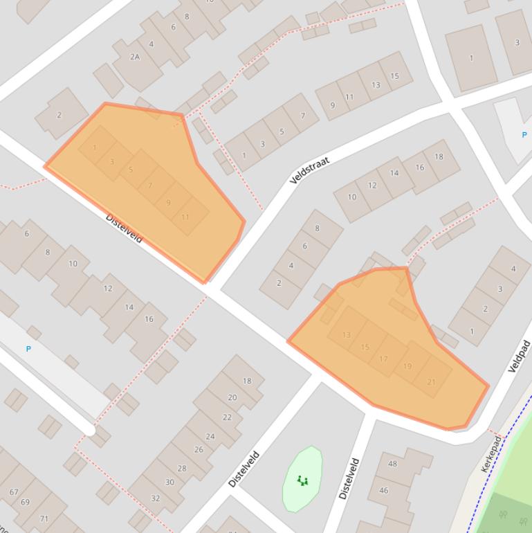 Kaart van postcodegebied 4854MD.